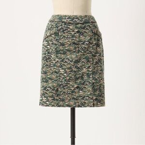 Anthropologie Edme & Esyllte Green Mountains Skirt